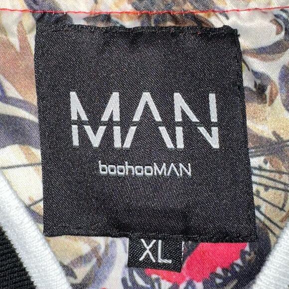 BoohooMAN Floral Tiger Sateen Bomber Jacket - Picture 3 of 12